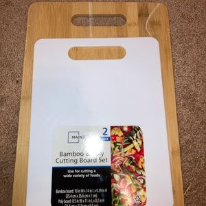 One bamboo and one poly cutting boards